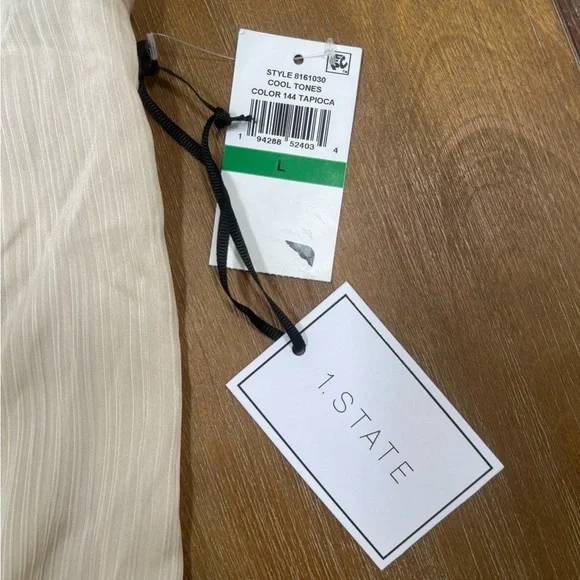 1. State Women's Cream Halter Blouse - Picture 4 of 6